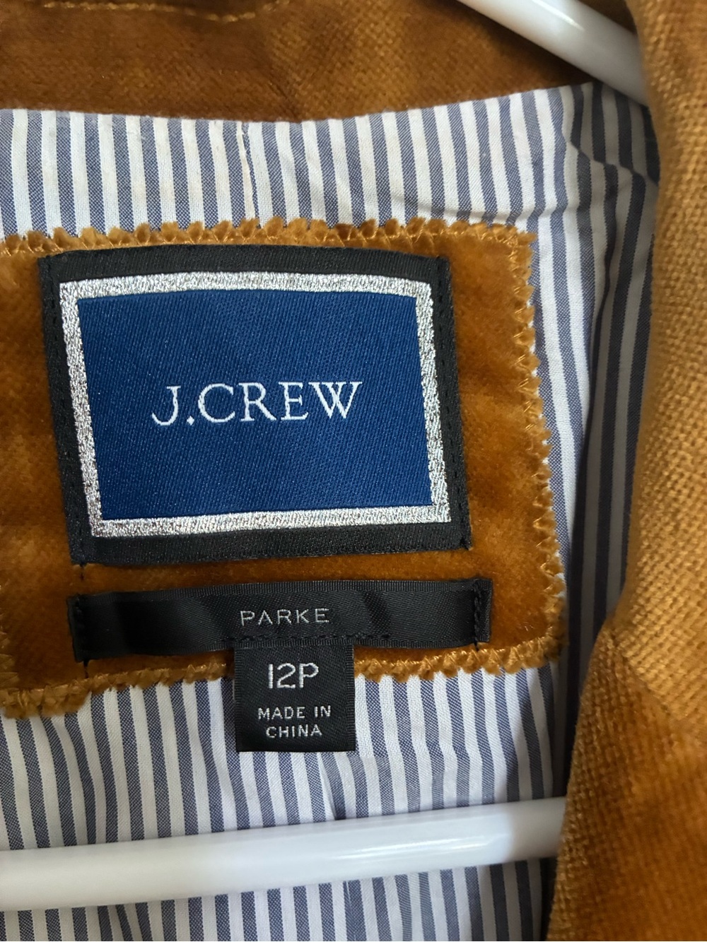 J. Crew Velvet Blazer in Warm Brown - Picture 2 of 9